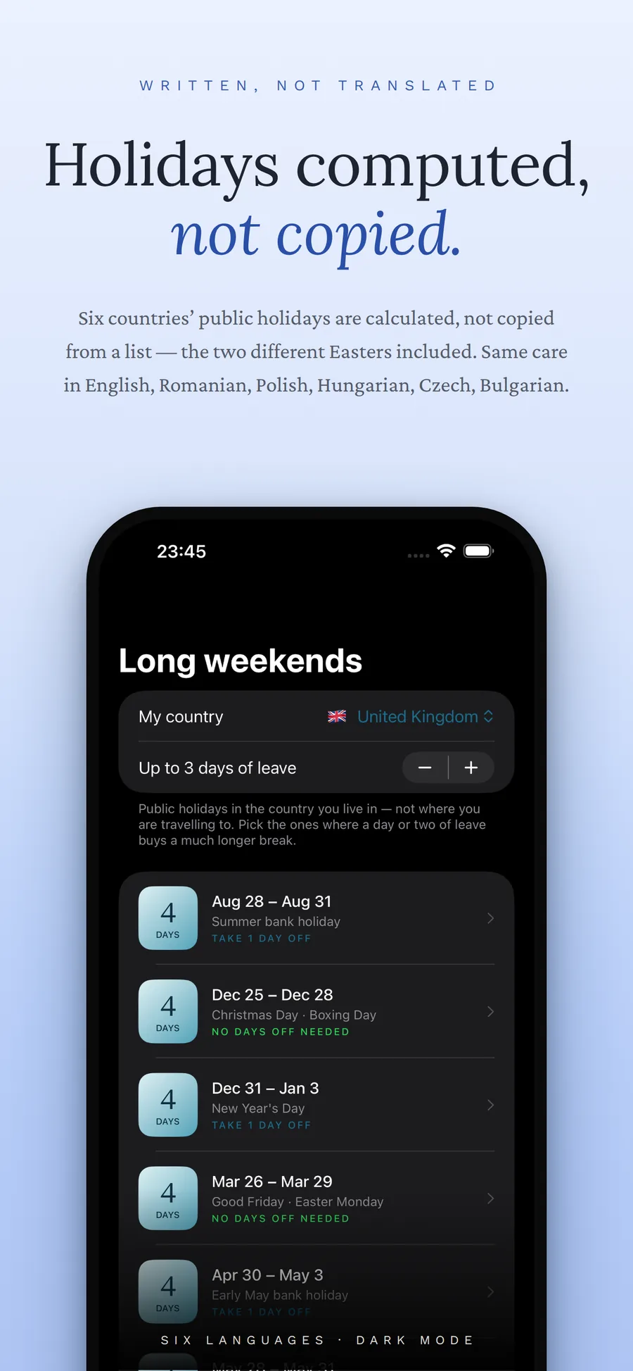 Holiday Countdown & Days Off screenshot 6